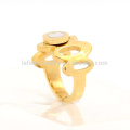 Alta qualidade ouro amarelo design senhoras anéis, anéis de forma de coroa para compromissos das mulheres